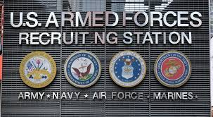 US Armed Forces Recruiting Station sign