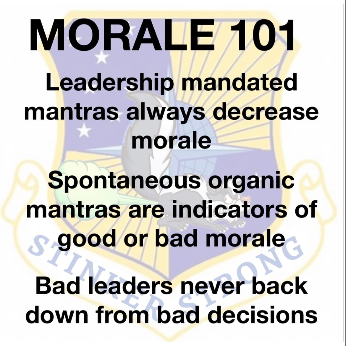 Mandated Mantras and Slogans - Don't!